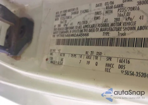 2006 Ford E-150 Commercial/Recreational из США, поврежденный, VIN 1FTRE14W46DA45666